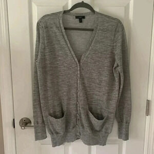 J Crew boyFriend cardigan light gray size medium